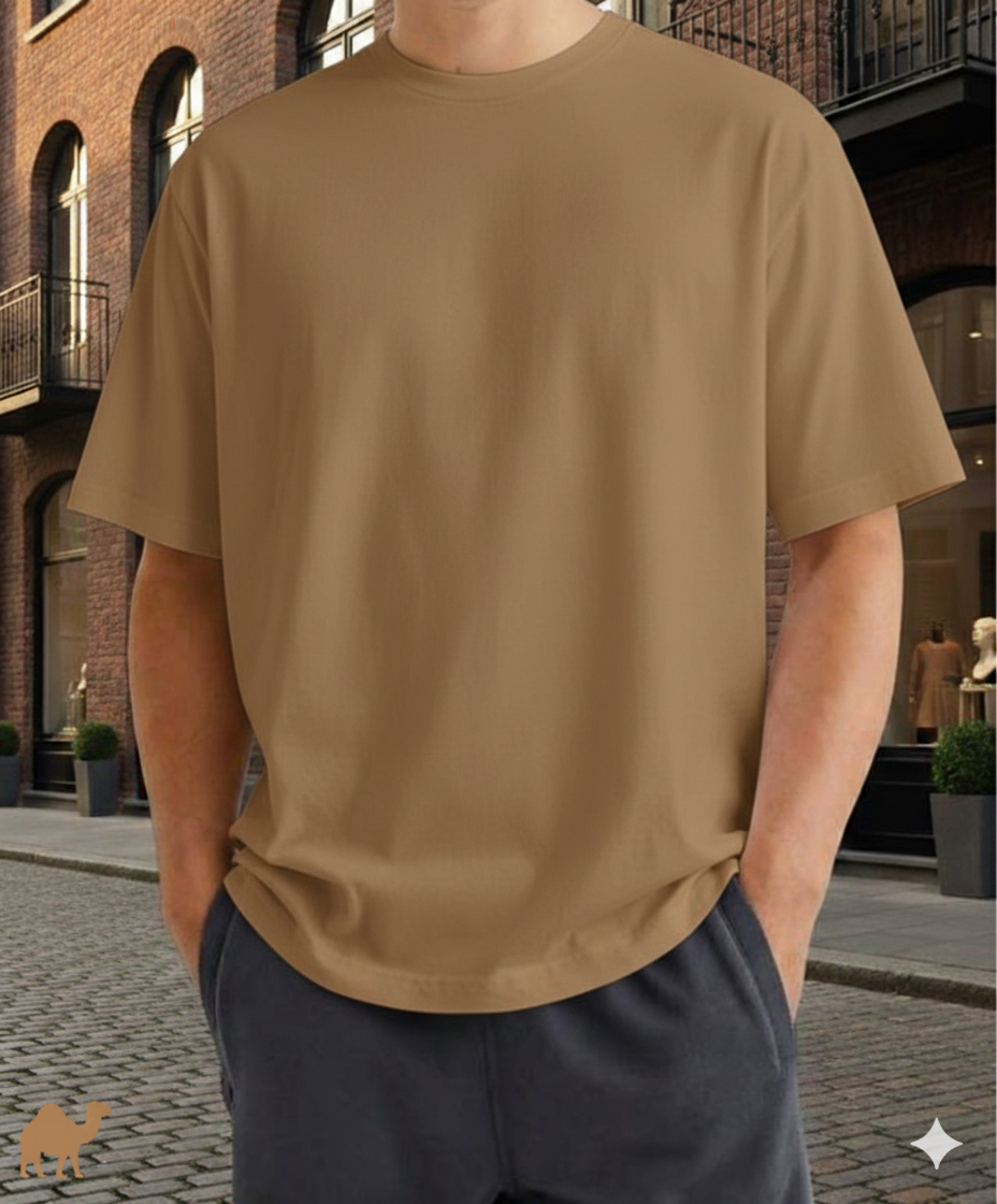 Oversized t-shirt - Camel