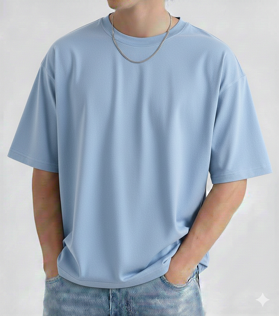 Boxi fit t-shirt - Sky blue