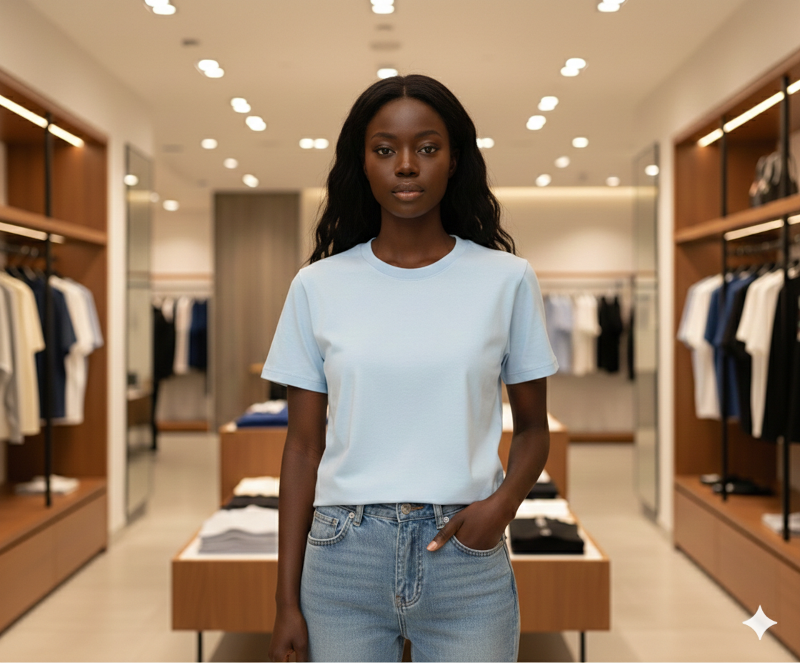 Boxi fit t-shirt - Sky blue